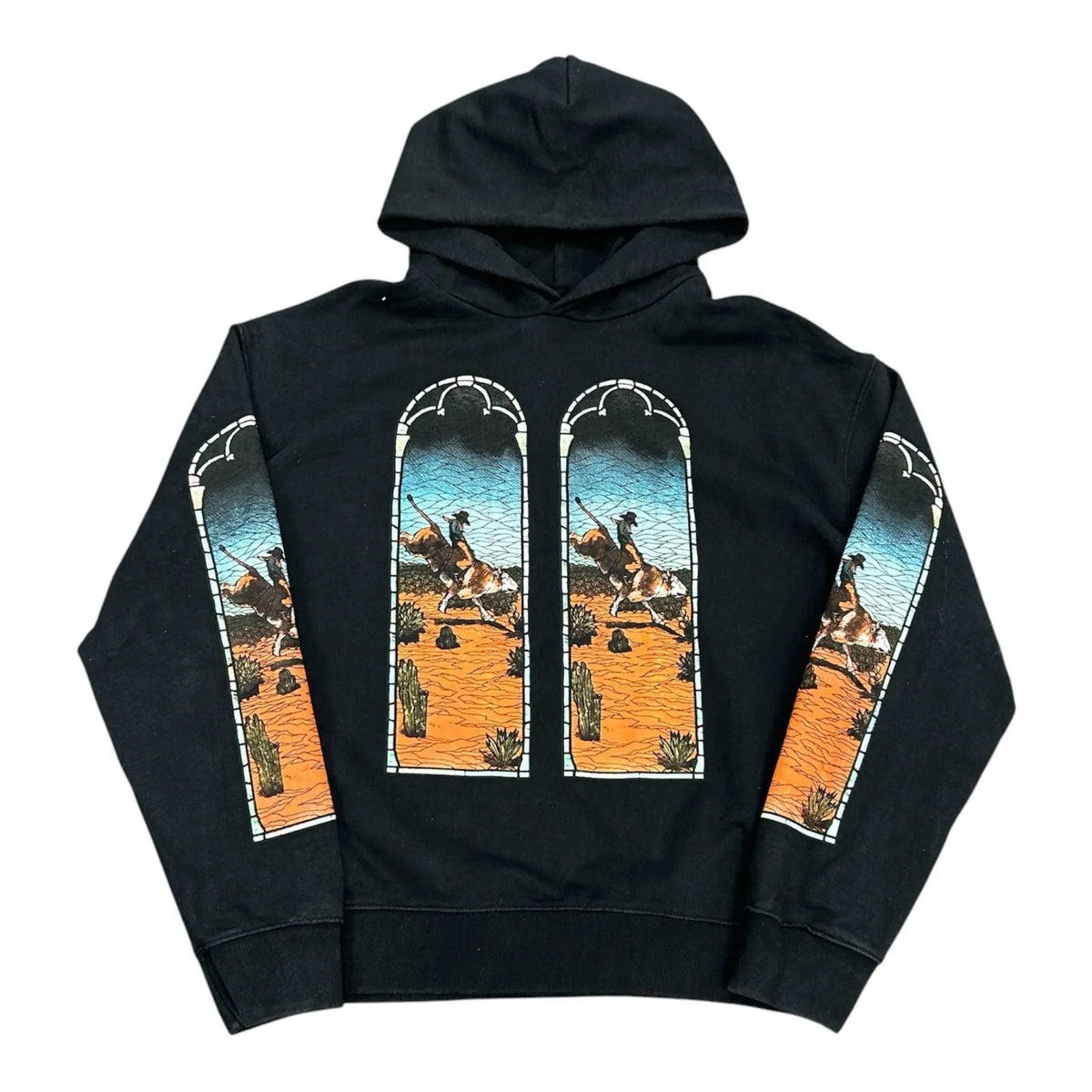 Who Decides War x EST Gee Stained Glass Hoodie Black - Preowned
