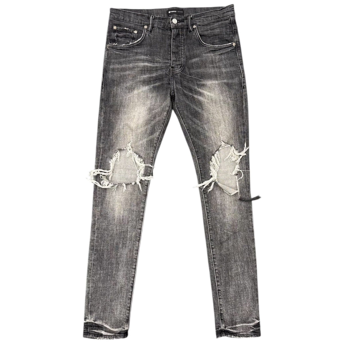 Purple Brand Knee Blowout Jean (Black Wash)  - Preowned