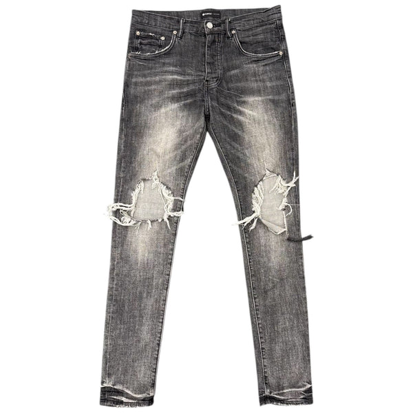 Purple Brand Knee Blowout Jean (Black Wash)  - Preowned