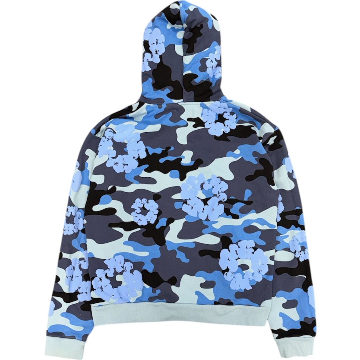Denim Tears The Cotton Wreath Zip Hoodie (Blue Camo) - Preowned