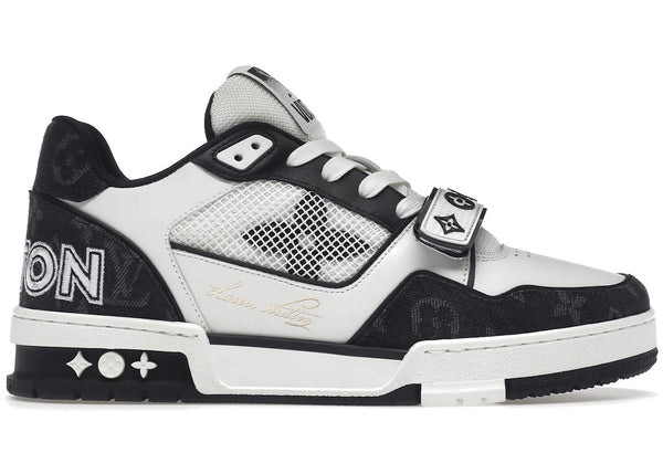 Louis Vuitton LV Trainer Velcro Strap Monogram Denim Black White - Preowned