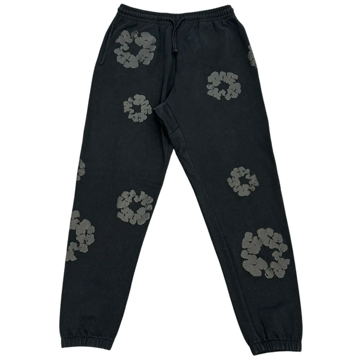 Denim Tears Cotton Wreath Sweatpants (Black Monochrome) - Preowned