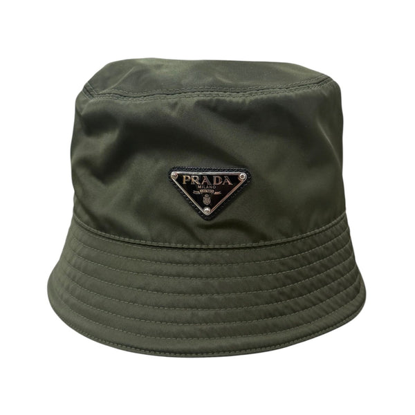 Prada Nylon Bucket Hat (Olive)