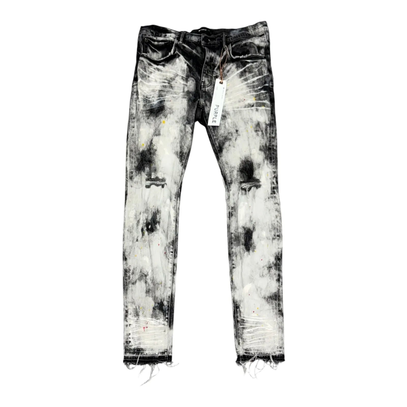 Purple Jean Paint Splatter (Grey Black) - Preowned