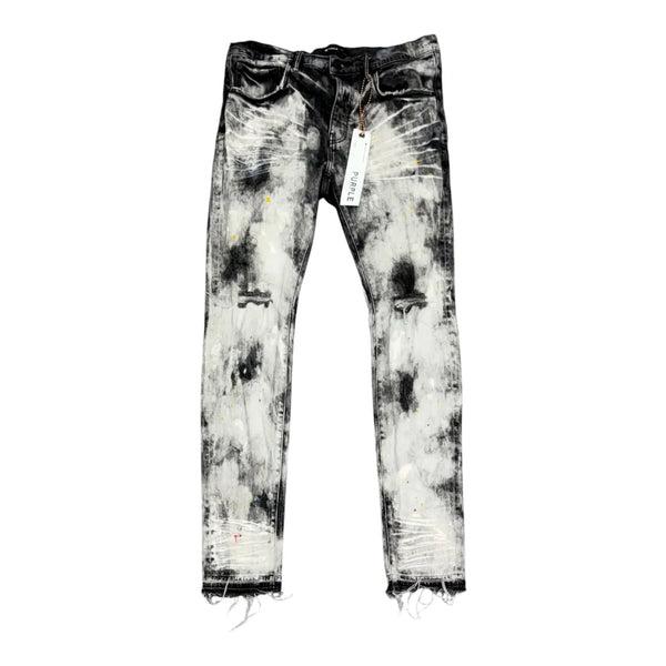 Purple Jean Paint Splatter (Grey Black) - Preowned