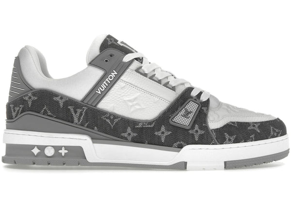 Louis Vuitton Trainer Monogram Denim Grey White - Preowned