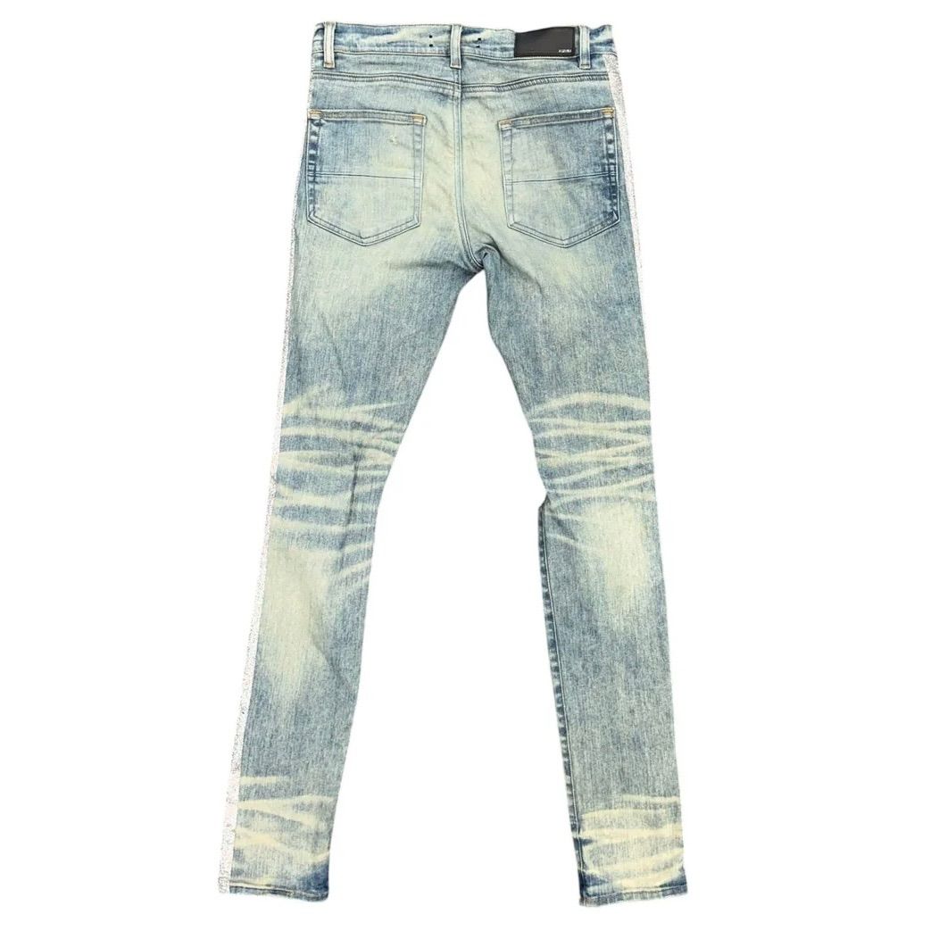 Amiri Glitter Stripe Track Jeans (Clay Indigo) - Preowned