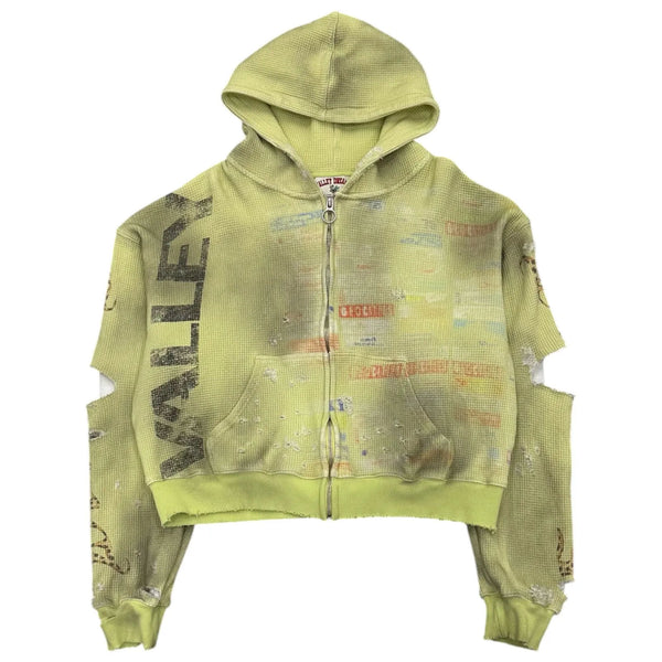 Vale Forever Glitch Zip Up Hoodie (Hack Green) - Preowned