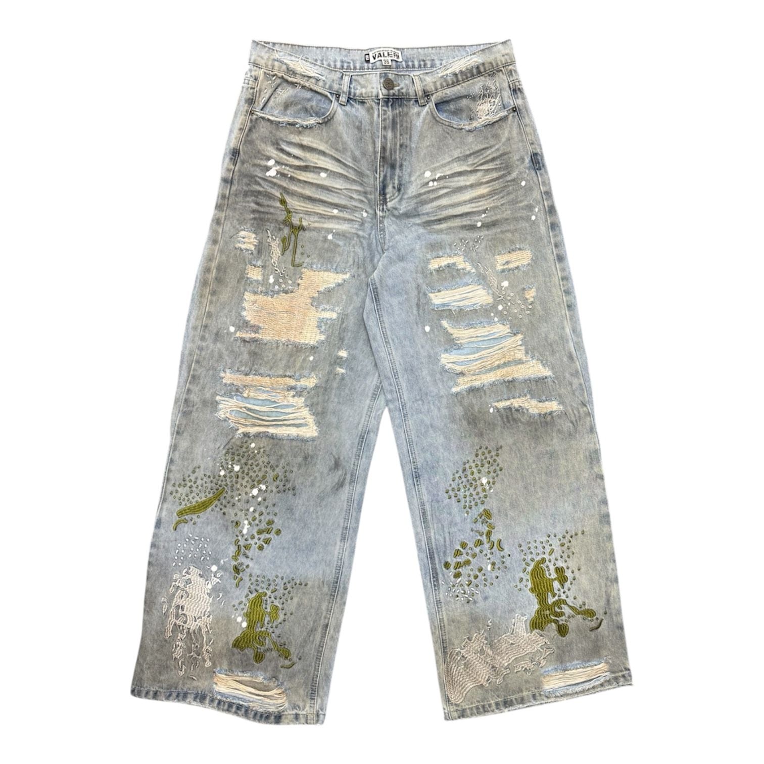 Vale Forever Stone Paint Jeans (Light Blue) - Preowned