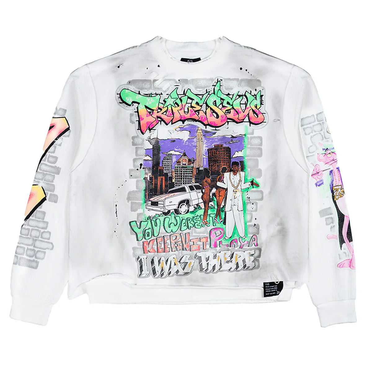 Triple 7's Players LS Thermal Tee (White) - Preowned