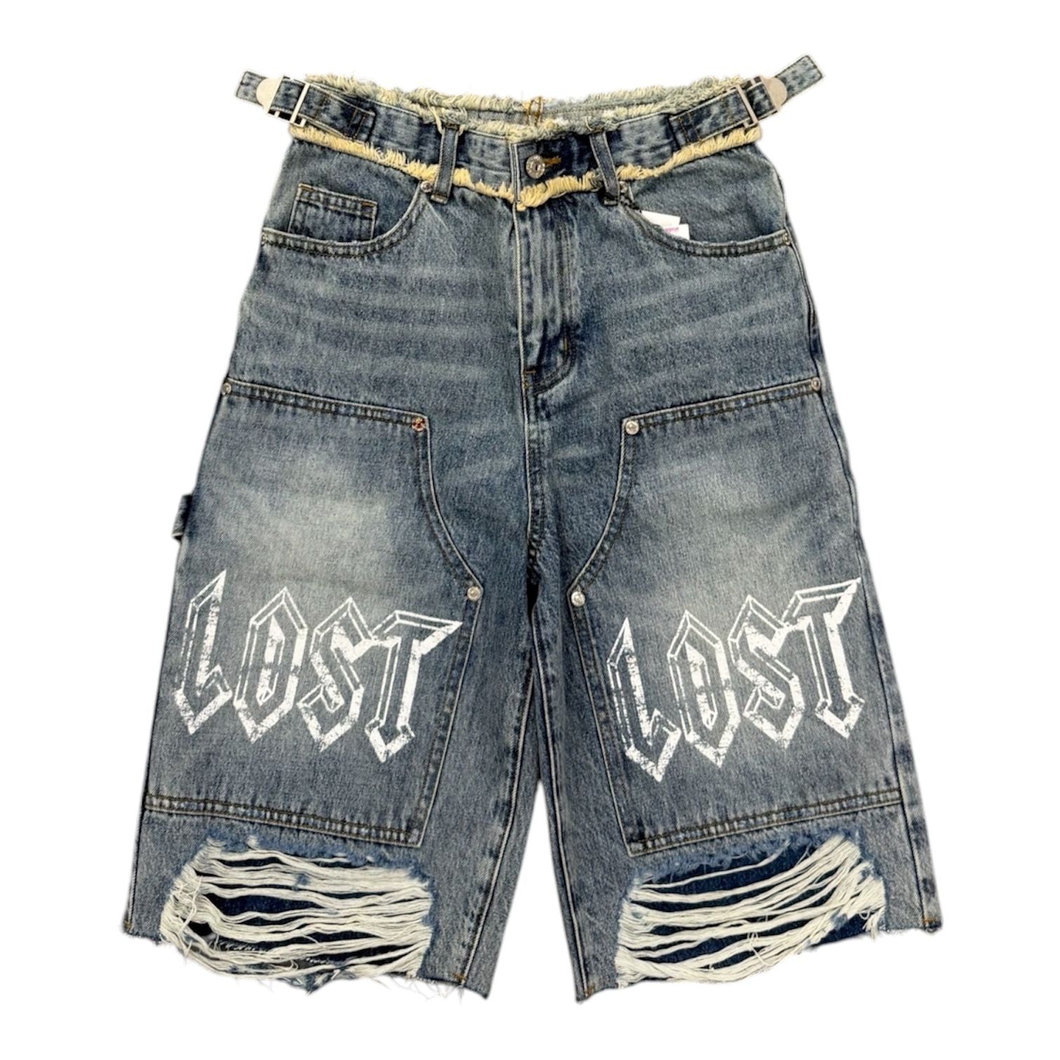 Lost Intricacy Carpenter Jean Short (Blue)