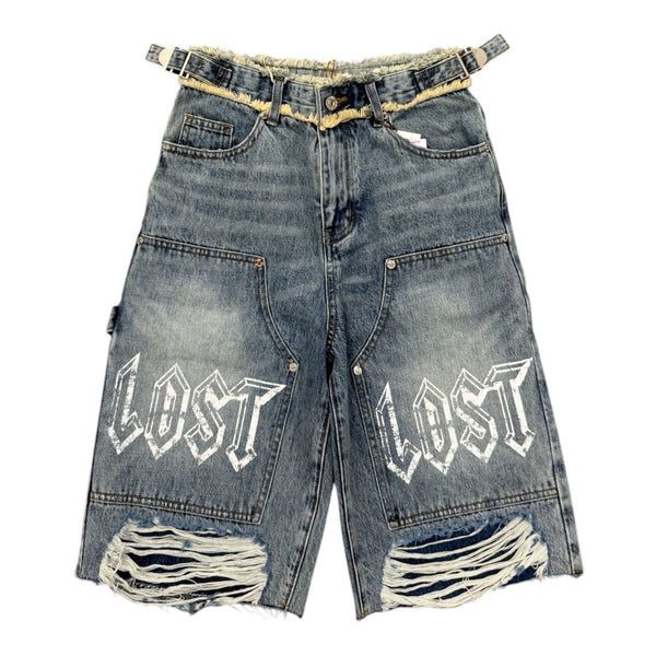 Lost Intricacy Carpenter Jean Short (Blue)