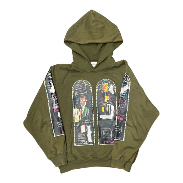 Jean Michel Basquiat x El Bravado Oversize Hoodie (Olive) - Preowned