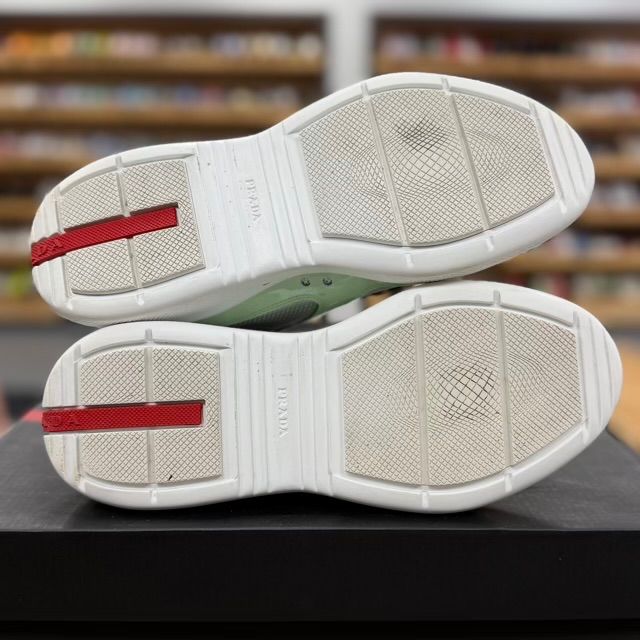 Prada America's Cup Bike Sneaker Rugiade Argento