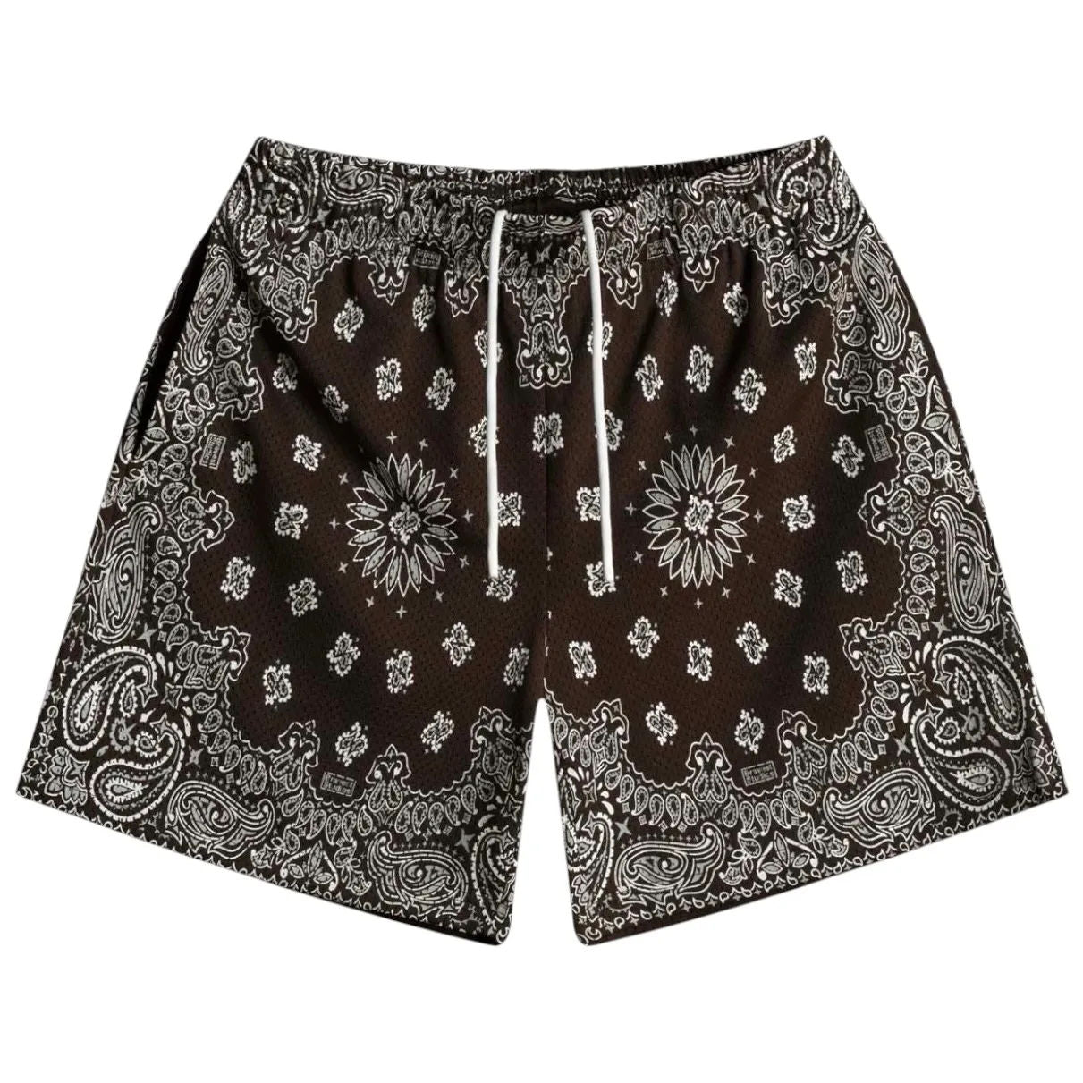 Bravest Studios Screen Printed Paisley Two Tone Shorts (Brown)