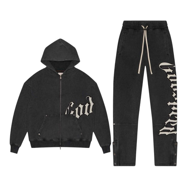 Godspeed OG Logo Sweatsuit V2 (Black Washed)