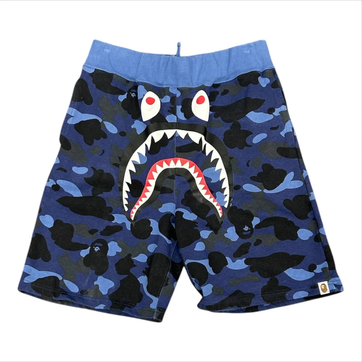 Bape Color Camo Shark Sweatshorts (Blue) - Preowned