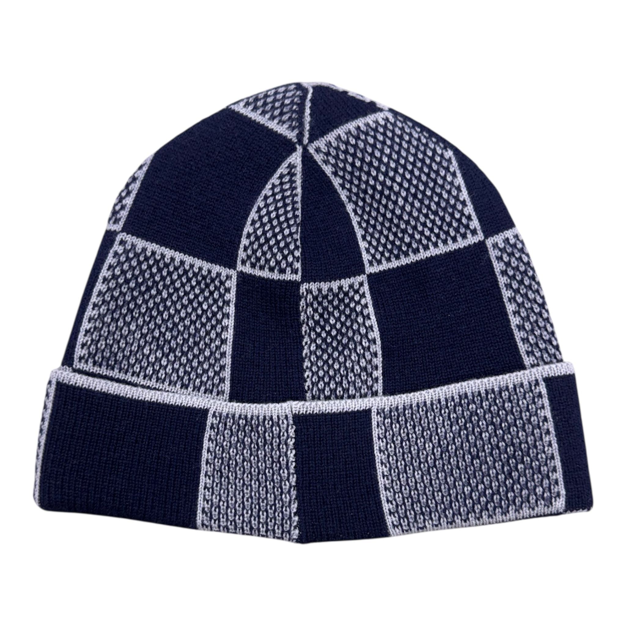 Louis Vuitton Damier Heritage Beanie (Navy) - Preowned