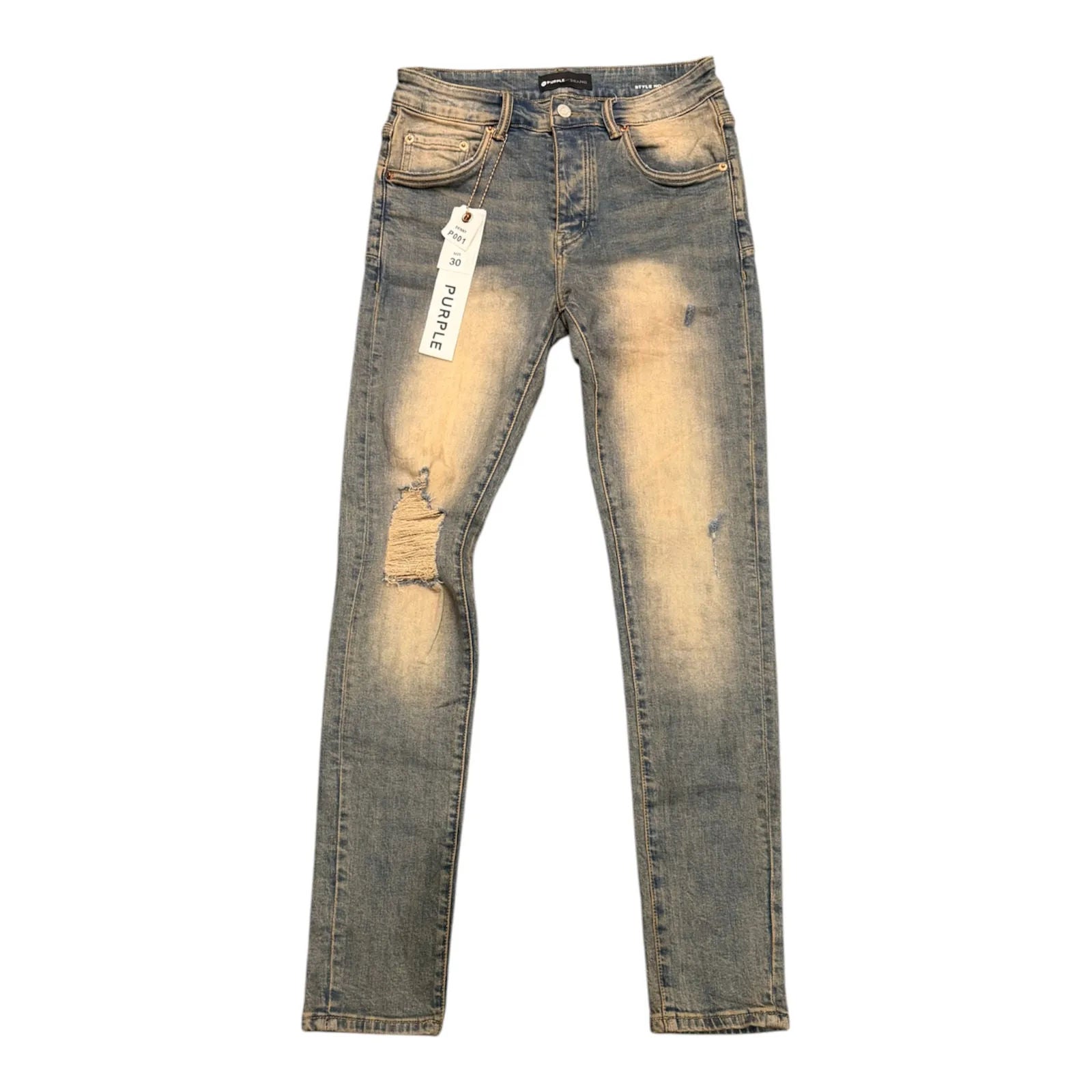 Purple Brand Tinted Ripped Jean (Dark Indigo) - Preowned