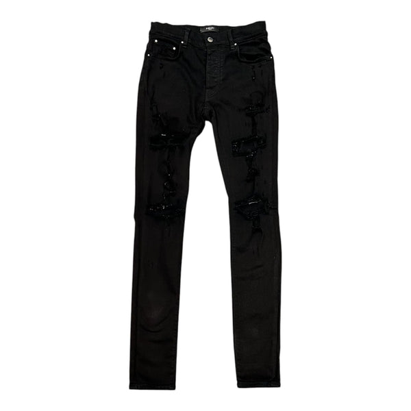 Amiri Distressed Denim (Black) - Preowned