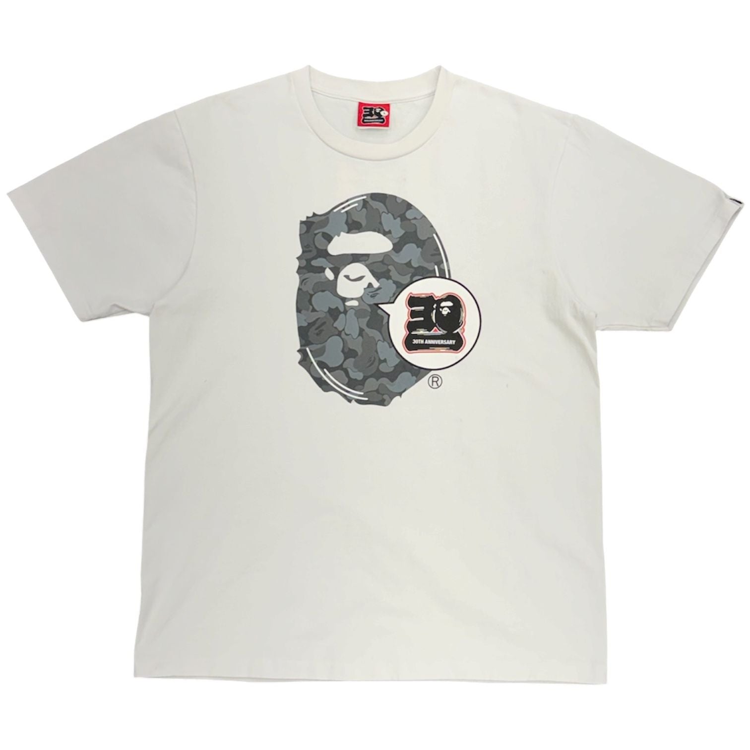 Bape 30th Anniversary Ape Head Tee (White) - Preowned