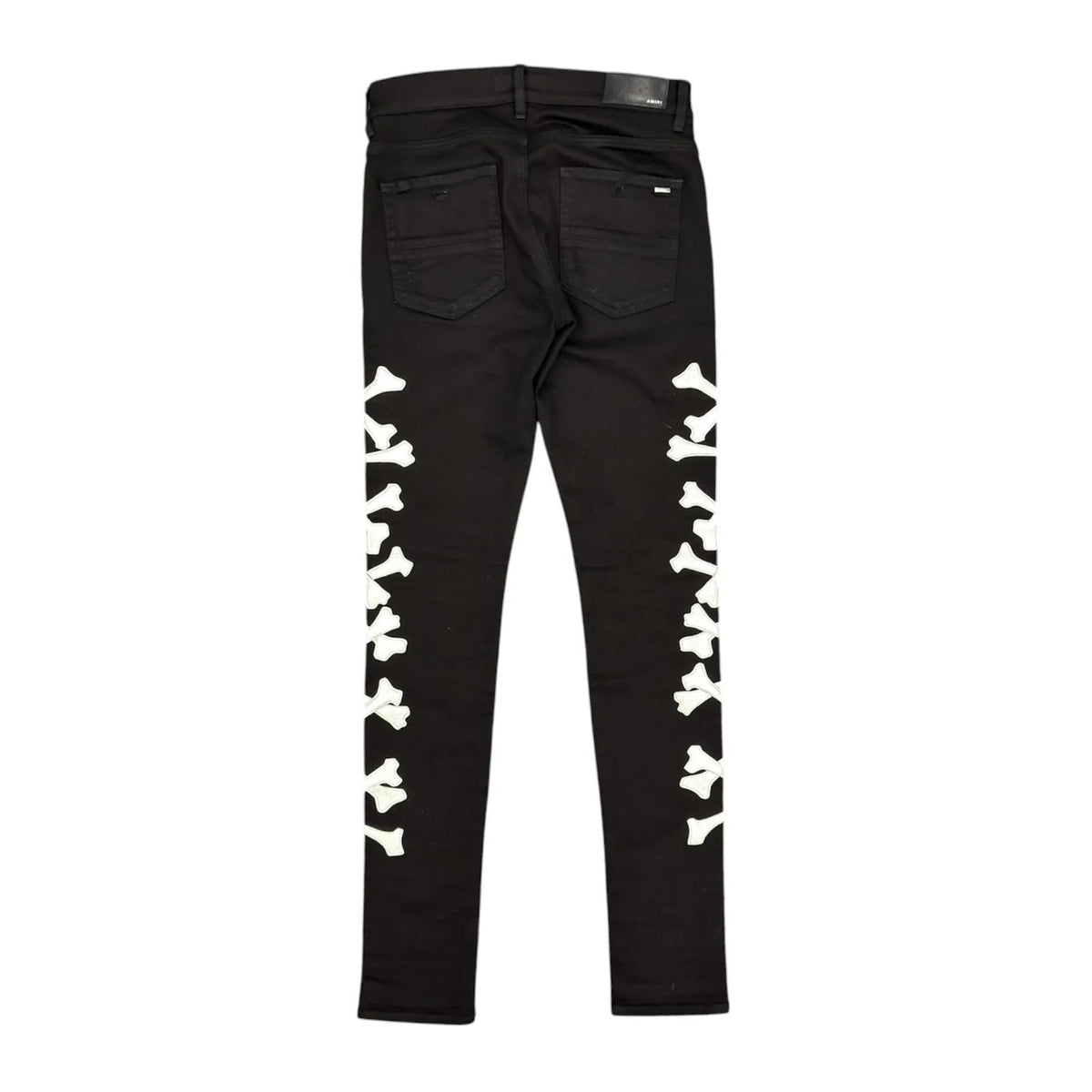 Amiri Bones Skinny Jeans (Black/Silver) - Preowned
