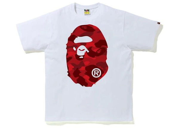 BAPE Color Camo Big Ape Head Tee (White/Red)