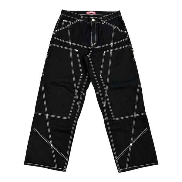 Supreme Contrast Stitch Double Knee Painter Jean Rigid Black - Preowned