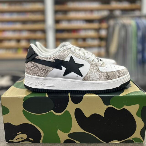 A Bathing Ape Bape Sta Snake Skin Beige - Preowned