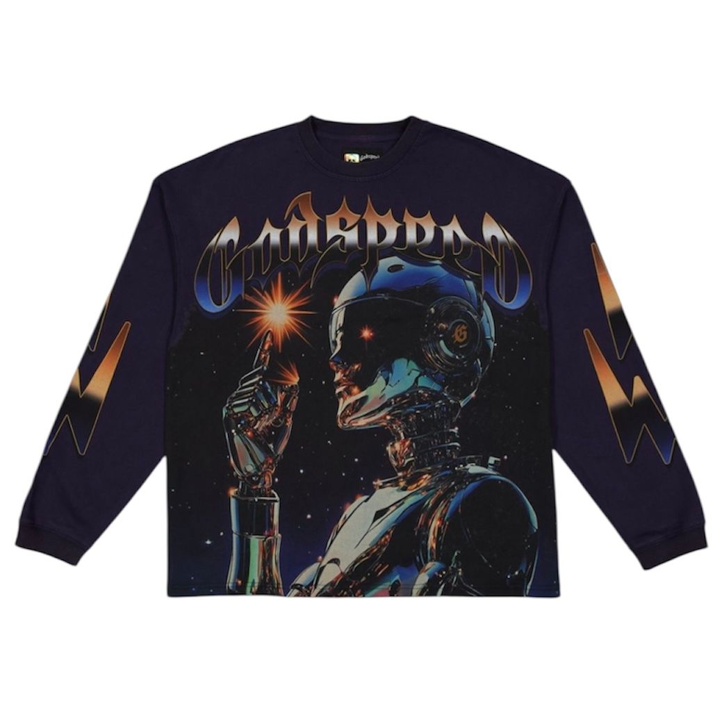 Godspeed Sputnik L/S Tee (Navy)