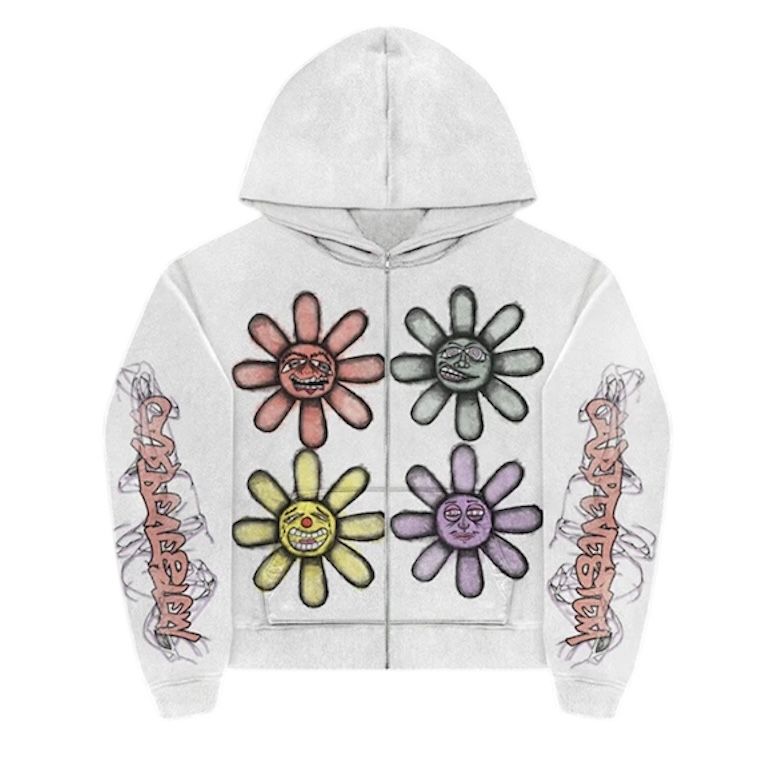 Carpe Vestem Mood Zip Up Hoodie (White)