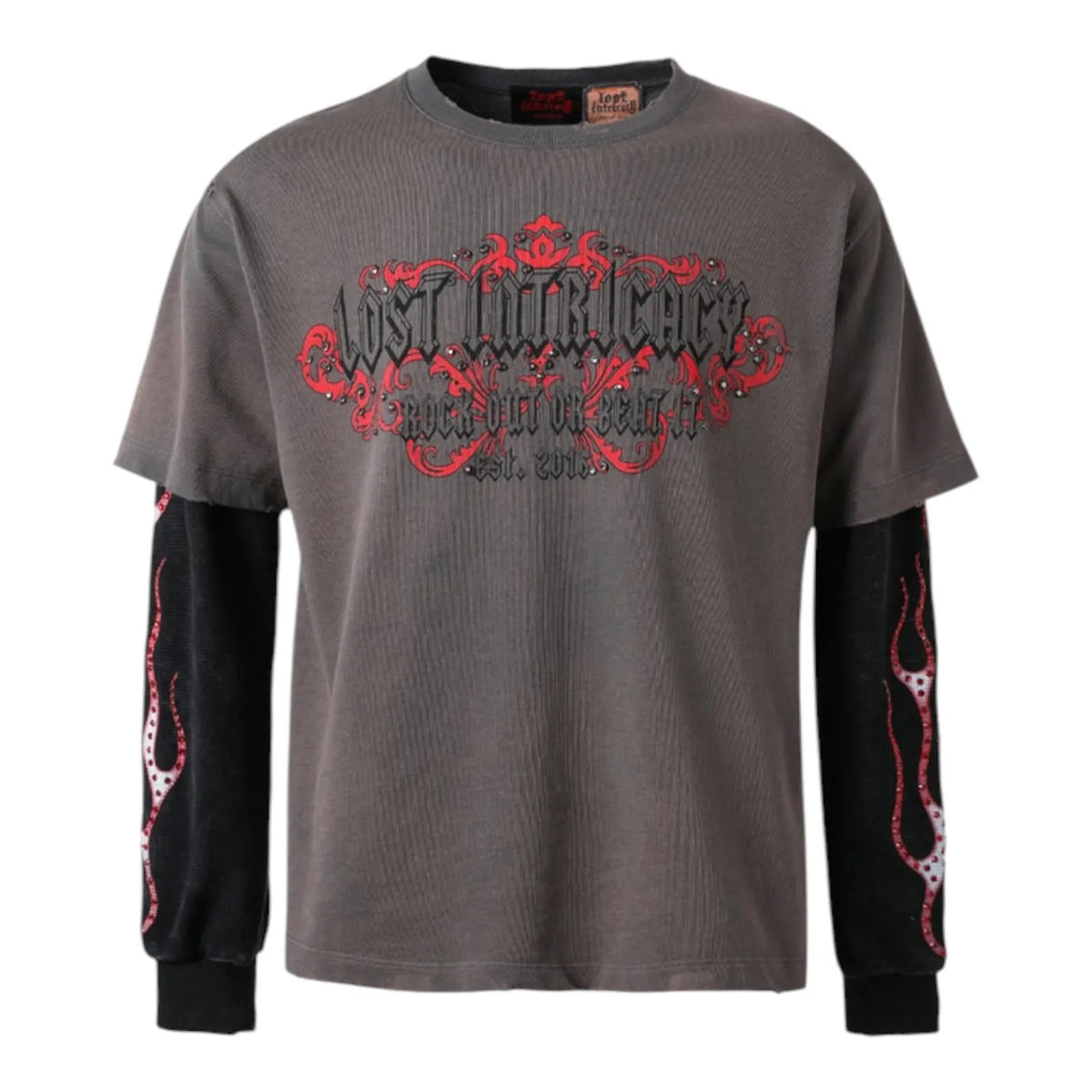 Lost Intricacy Davidson Thermal LS Tee (Washed Black)