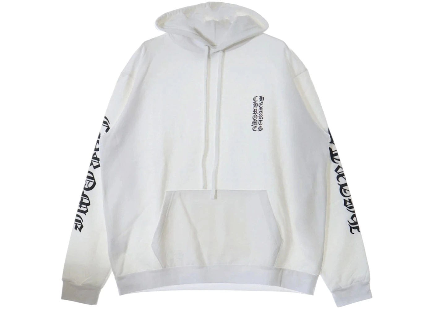 Chrome Hearts Vertical Logo Hoodie White - Preowned