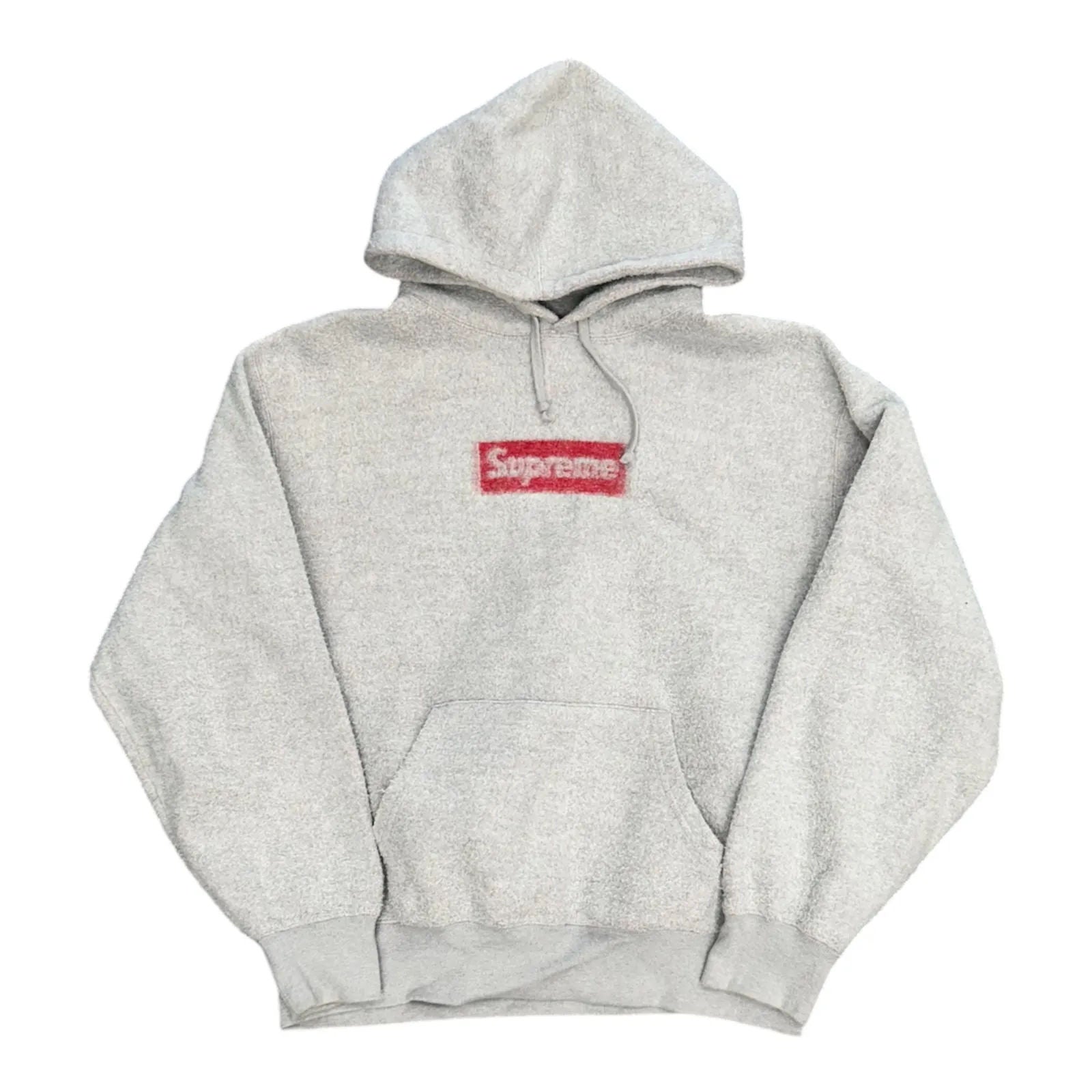 Supreme Inside Out Box Logo Hooded Sweatshirt Heather Grey - Preowned
