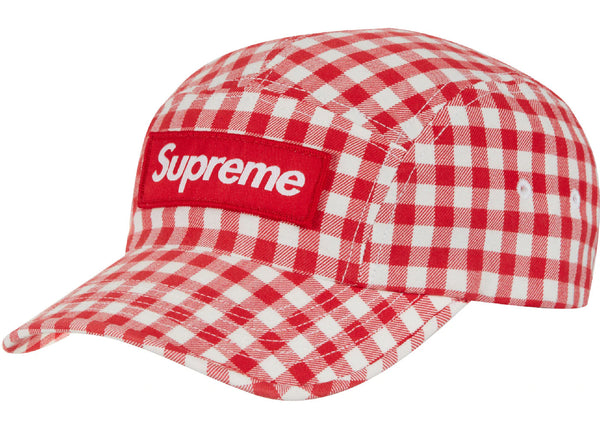 Supreme Gingham Camp Cap Red - Preowned