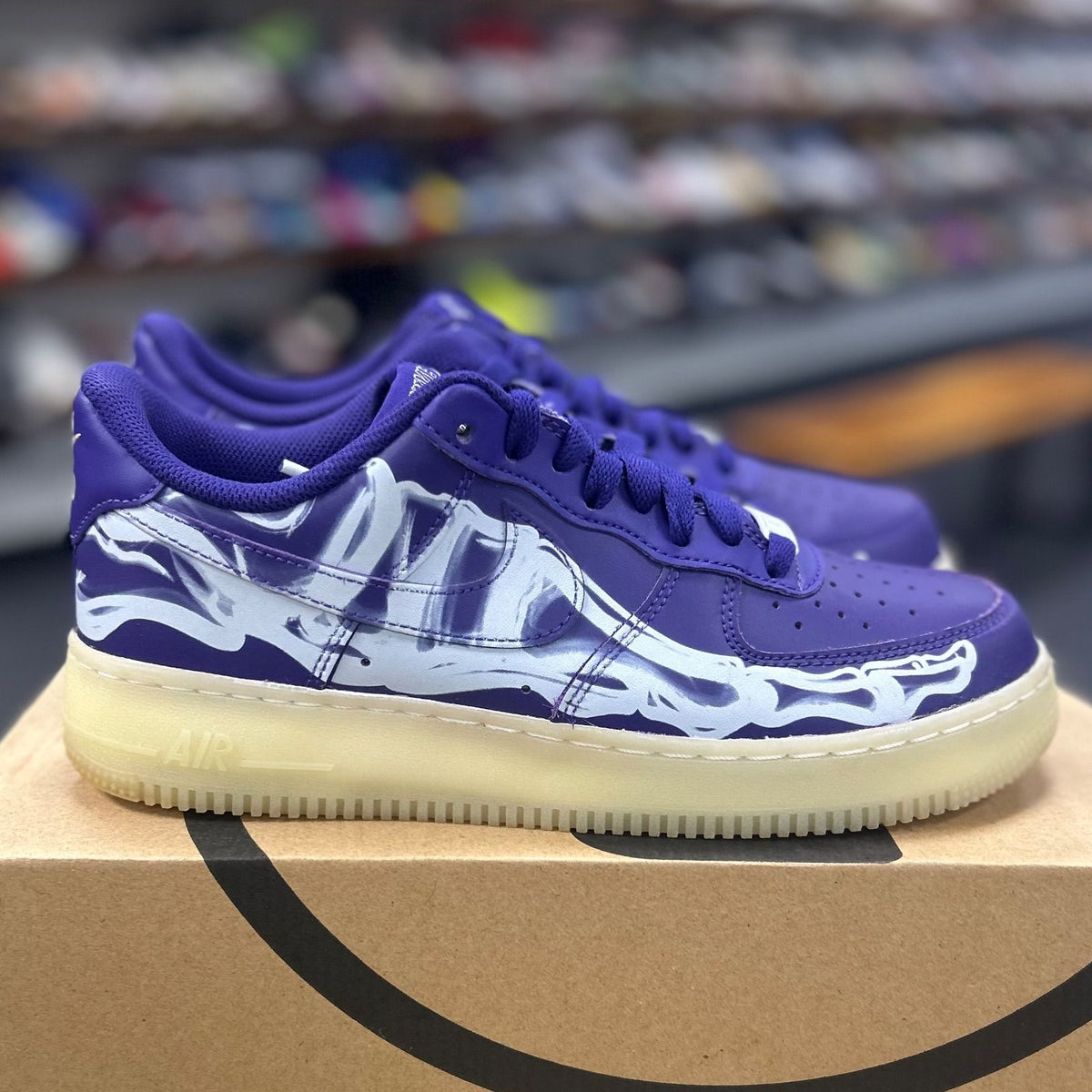Nike Air Force 1 Low '07 QS Purple Skeleton Halloween (2021) - Preowned