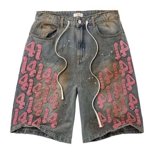 Vale Forever Pink Charm Jean Shorts (Indigo)