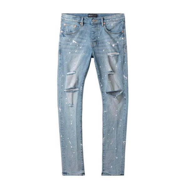 Purple Jean Paint Jean (Light Indigo) - Preowned