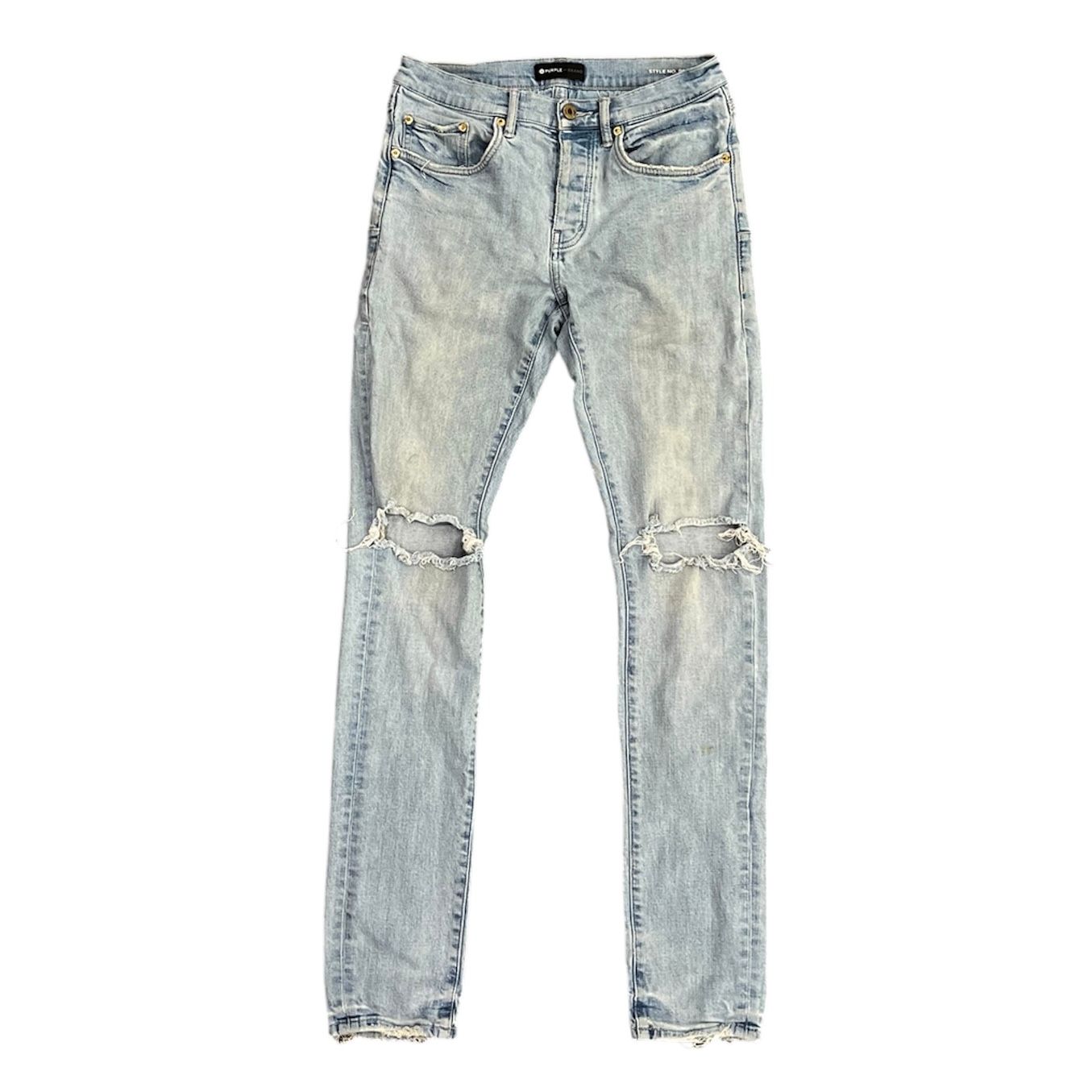 Purple Brand P001 Distressed Jean (Light Wash) - Preowned