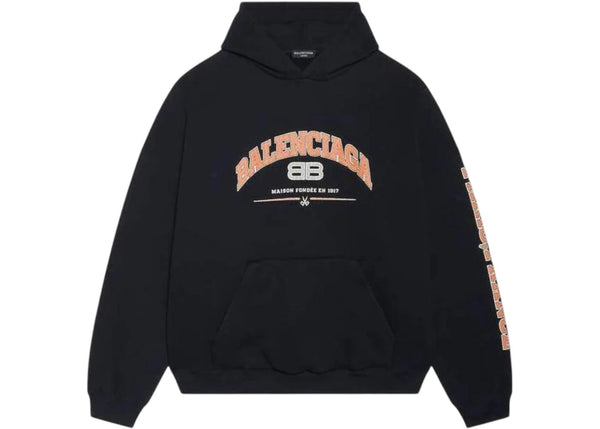 Balenciaga Wide Fit Hoodie Black/Orange/White - Preowned