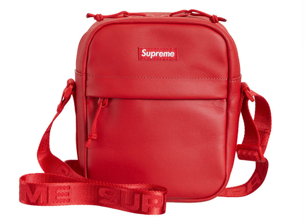 Supreme Leather Shoulder Bag (Red)