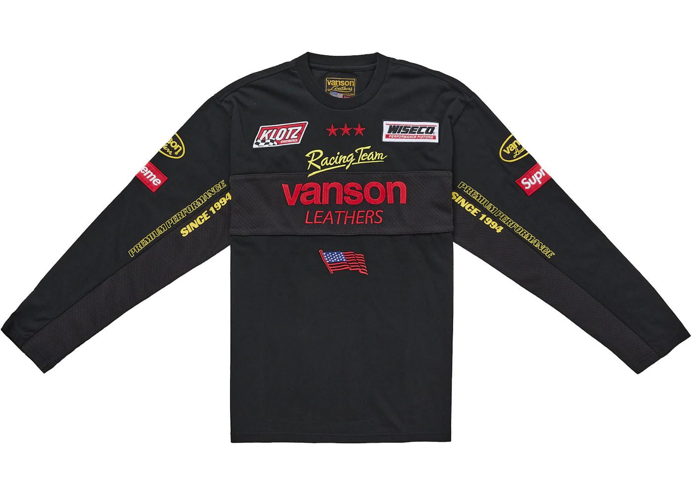 Supreme Vanson Leathers L/S Top Black