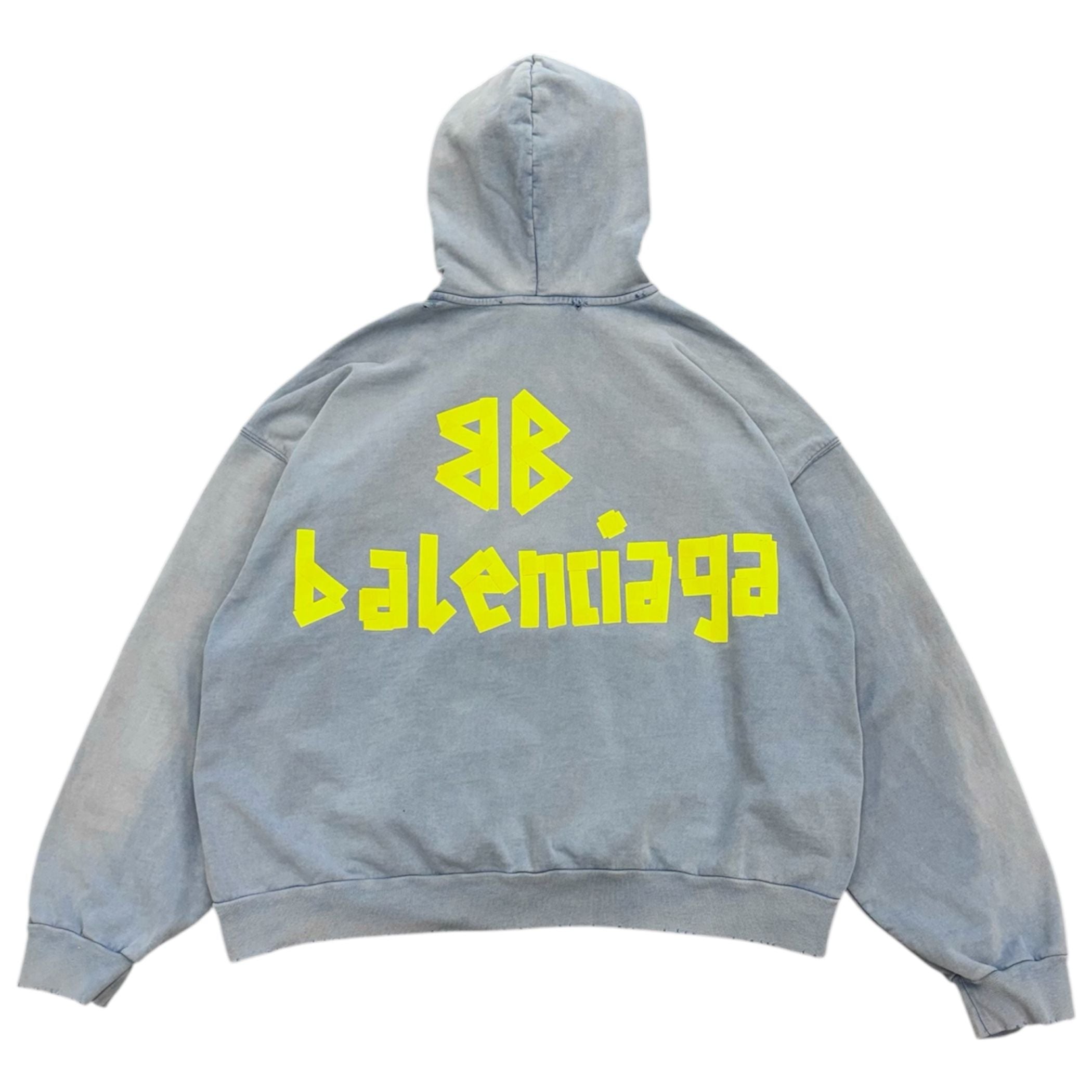 Balenciaga Tape Hoodie (Blue) - Preowned