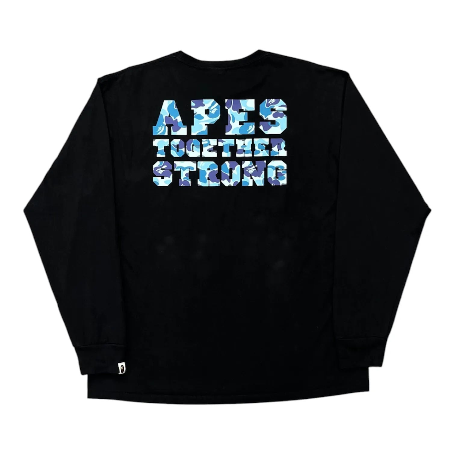 BAPE ABC Camo College ATS L/S Tee (Black/Blue) - Preowned