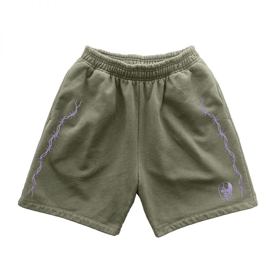 Warren Lotas Barbed Wire Hockey Mask Shorts (Olive)