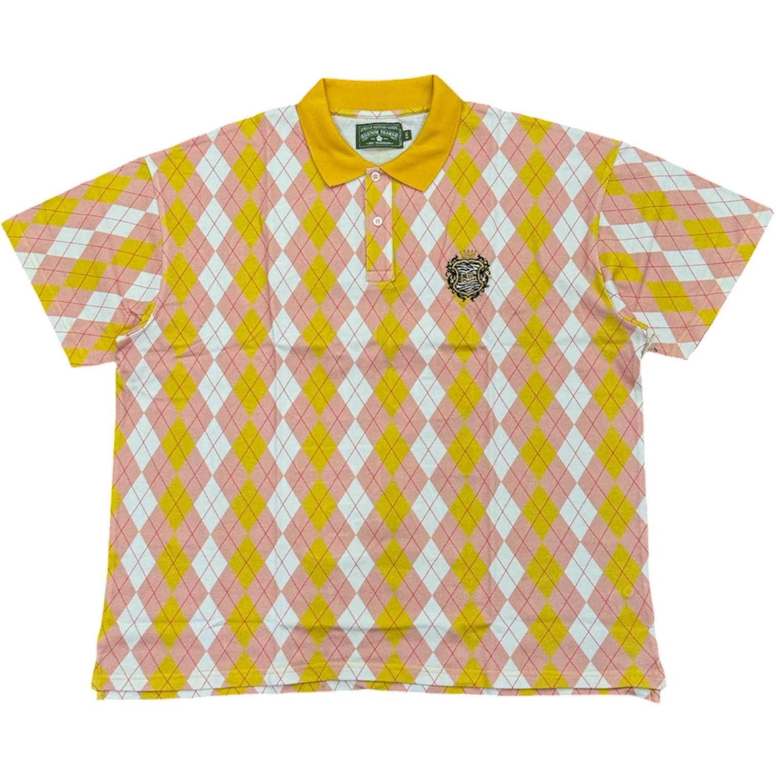 Denim Tears Intarsia Zebra Crest Polo Shirt (Pink)