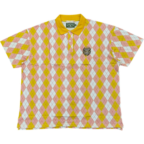 Denim Tears Intarsia Zebra Crest Polo Shirt (Pink)