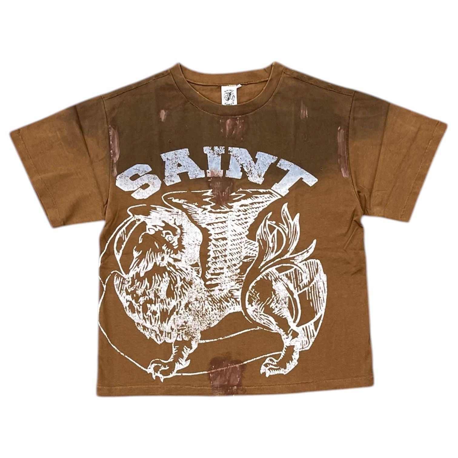 Saint Vanity Griffin Tee (Brown Distress)