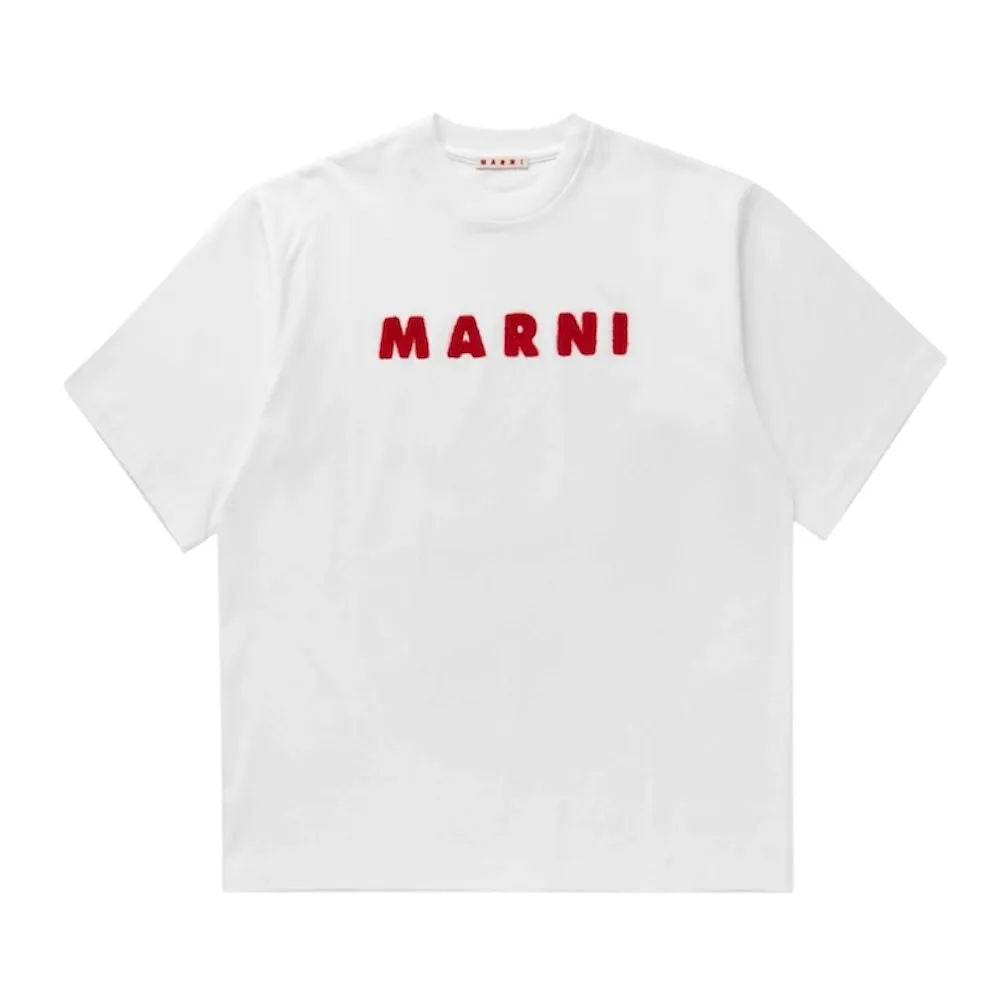 Marni Mohair Patch Logo Tee (White) - Preowned