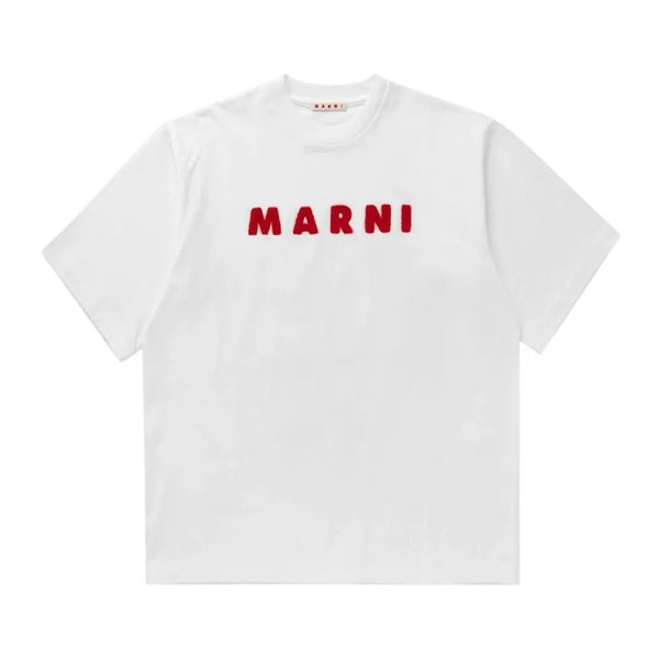 Marni Mohair Patch Logo Tee (White) - Preowned